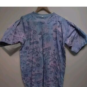 Graphic Tee with Angel and Peace Symbols